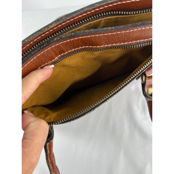 Patricia Nash Calvi Tooled Leather Florence Brown Tan Bag - Picture 8 of 12